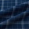 View 8 of product The Turnbull & Asser Indigo Windowpane Check Windsor Shirt features a contrast T&A collar and cuffs, highlighting British craftsmanship. It is displayed flat on a white background.