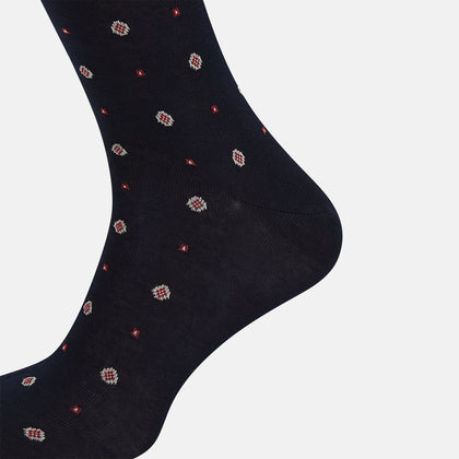 Midnight Patterned Mid-Length Socks Image 3
