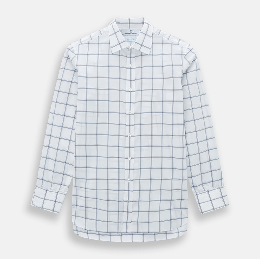 Grey Grid Check Mayfair Sirt