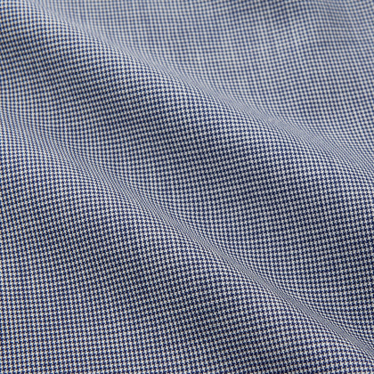 Navy Houndstooth Wool Tailored Fit Shelton Shirt Image 2