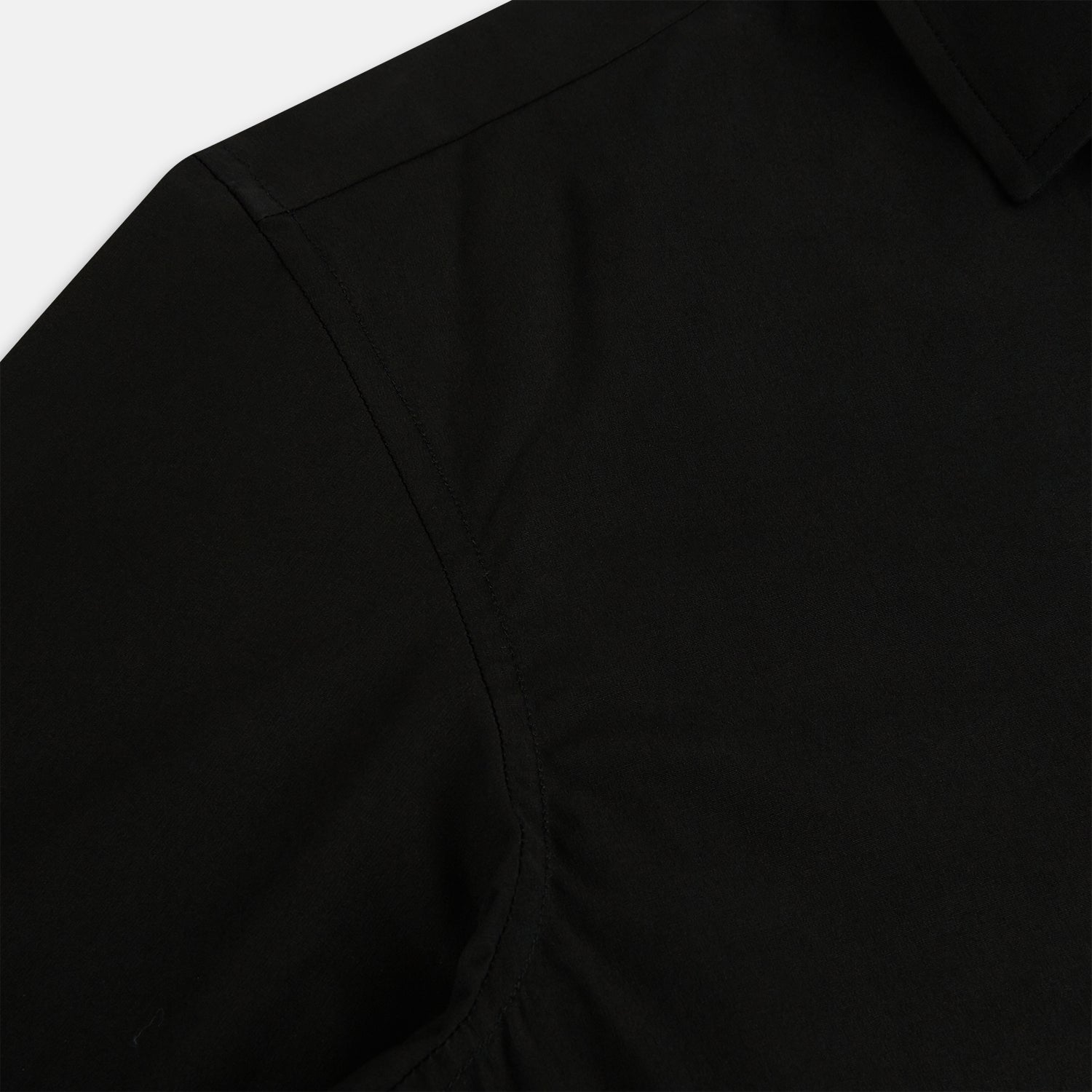 View 6 of product A long-sleeved, collared MIDNIGHT BLUE WINDSOR SHIRT by Turnbull & Asser, laid flat on a white background, highlights classic British craftsmanship.