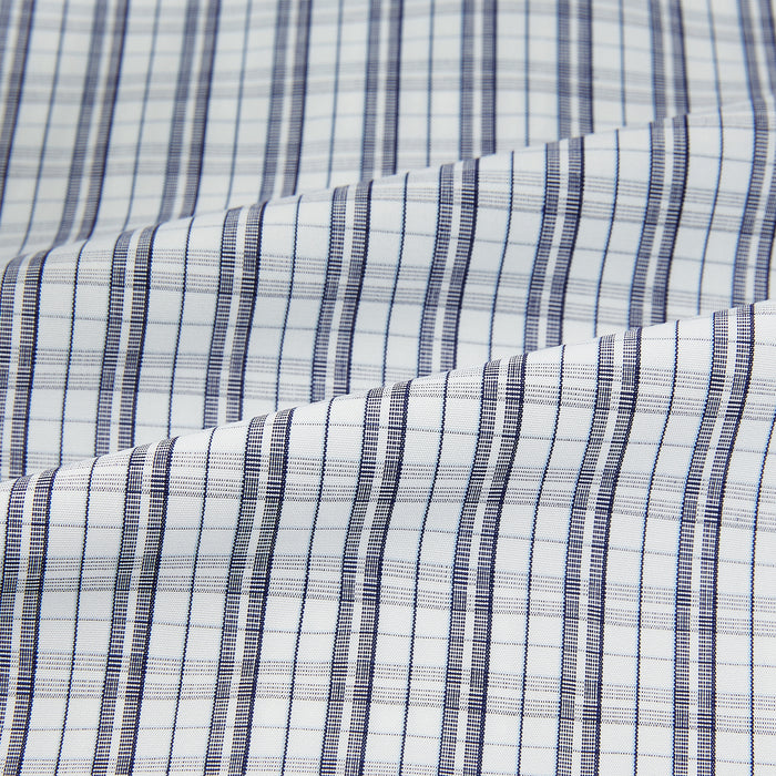 Navy Multi Check Mayfair Shirt Image 5