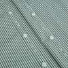 View 7 of product The MELON GREEN MICRO SHADOW CHECK WESTMINSTER SHIRT by Turnbull & Asser is a long-sleeved, button-up shirt with a green and white checkered pattern, pointed collar, and buttoned cuffs, shown on a white background.
