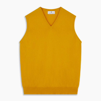 Gold Ifor Cashmere Slipover Image 3