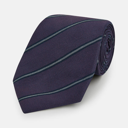 Purple Multi Stripe Silk Blend Tie