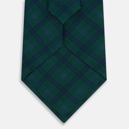Forest Melange Tartan Plaid Silk Tie Image 2