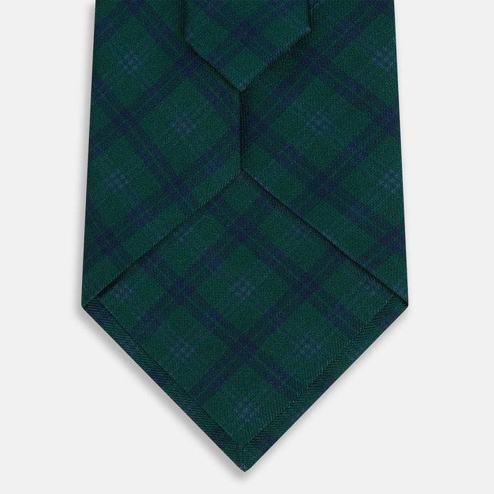 Forest Melange Tartan Plaid Silk Tie Image 2