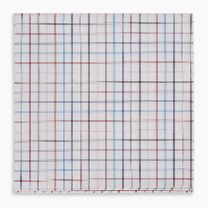 Hand Rolled Multi Graph Check Handkerchief Image 4