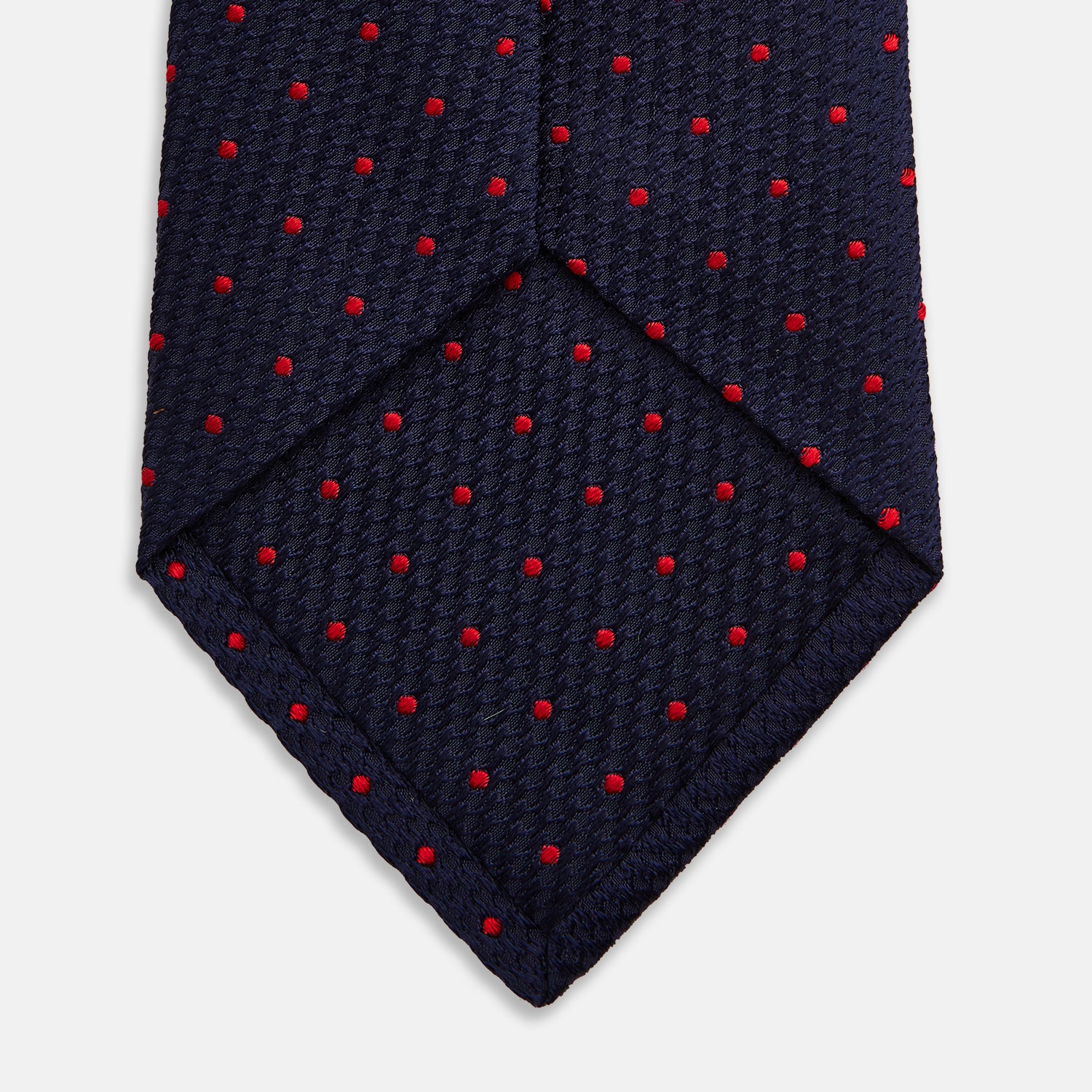 LACE ON TONE SPOT NAVY TULIP RED TIE