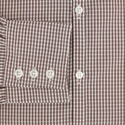 Burgundy Micro Check Westminster Shirt Image 4
