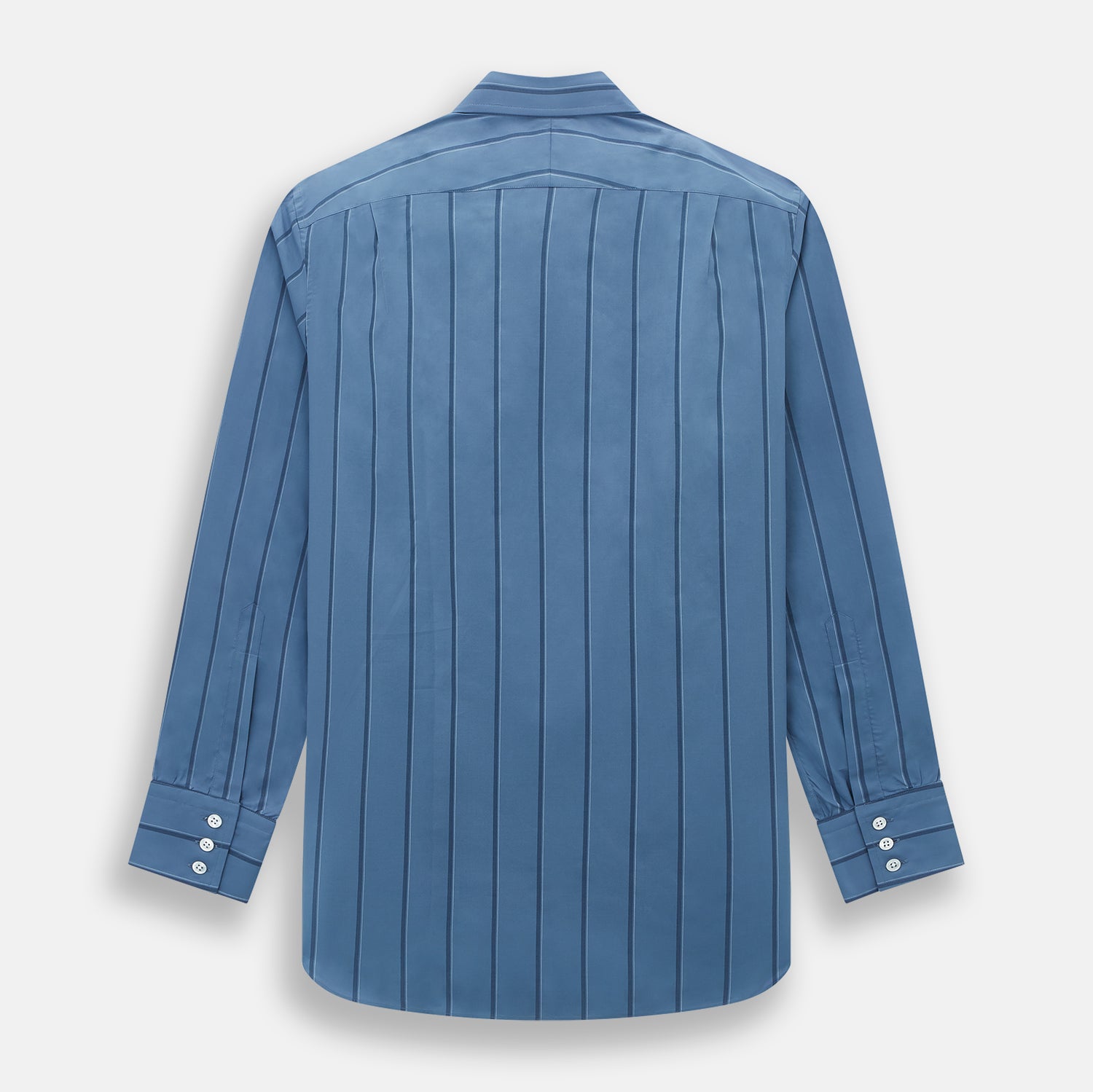 Image 3 of product Steel Grey and Navy Track Stripe Mayfair Shirt