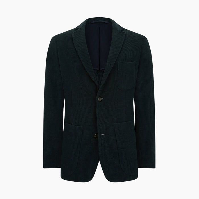 Forest Green KNITTED CAMBRIDGE BLAZER Image 4
