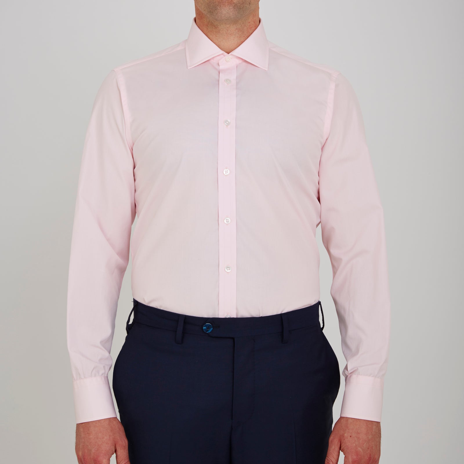 Image 2 of product Pink Poplin Slim Fit Regent Collar Shirt