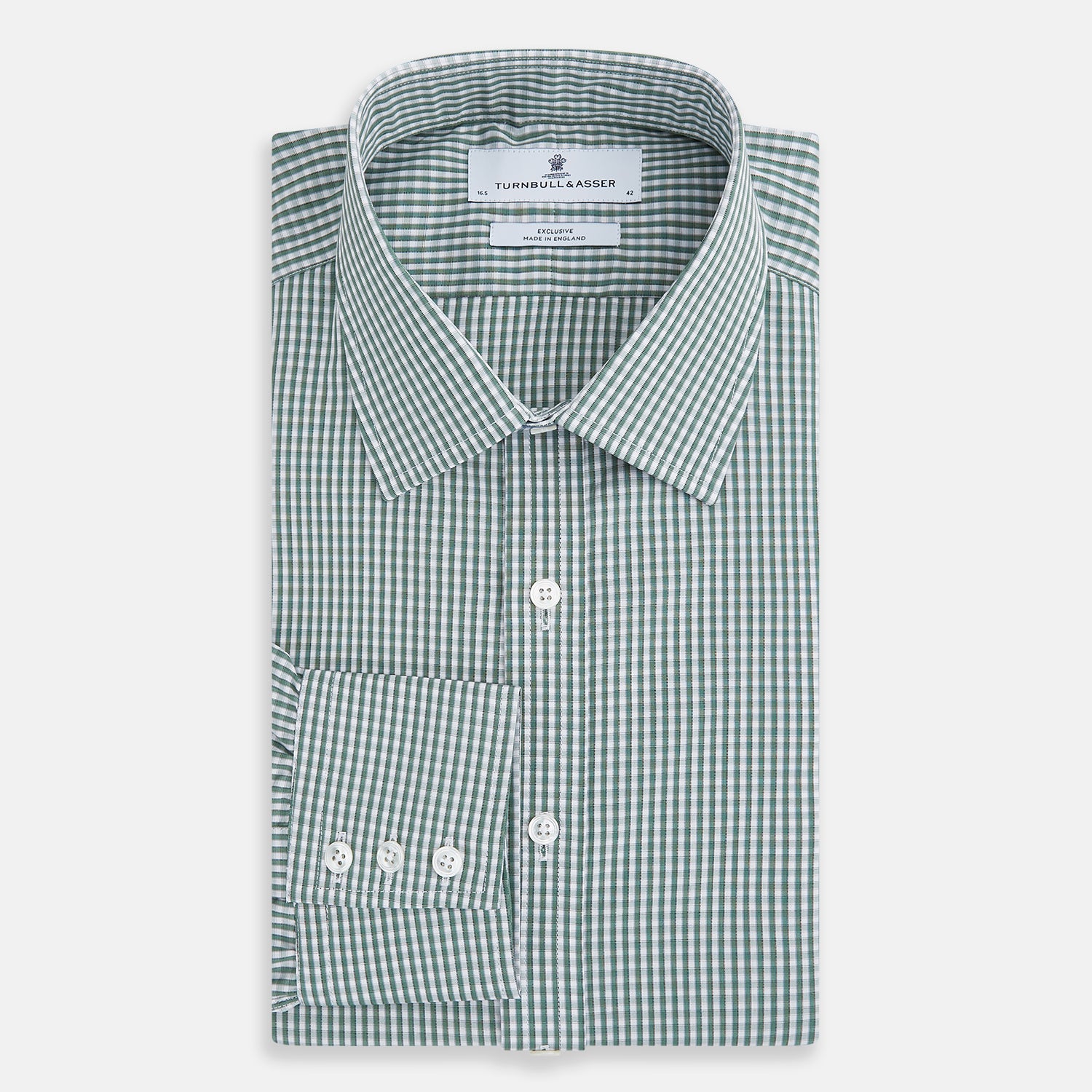 Green Fine Check Mayfair Shirt