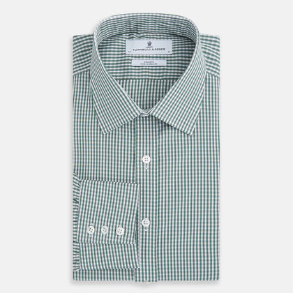 Green Fine Check Mayfair Shirt Image 4