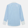 Light Blue End-on-End Shirt with Contrast T&A Collar and Double Cuffs