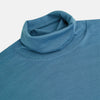 View 2 of product Turnbull & Asser's Pale Blue Fine Merino High Neck Jumper is shown on a plain white background, featuring a simple, classic design with long sleeves and no visible patterns or embellishments.