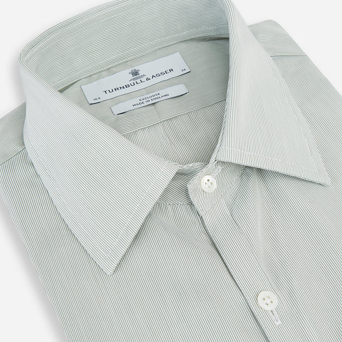Dark Green Hairline Stripe Westminster Shirt Image 1