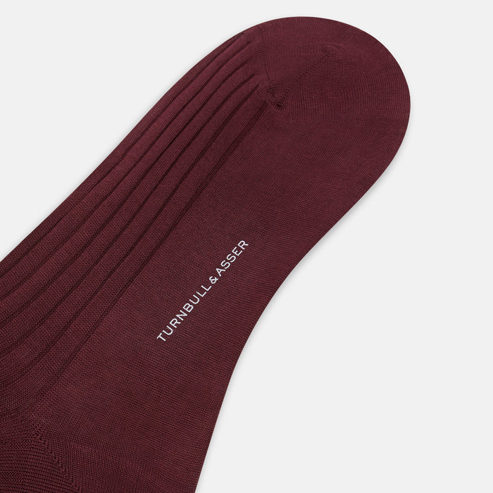Burgundy Long Socks Image 2
