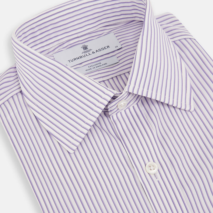 Purple Shadow Stripe Mayfair Shirt Image 1