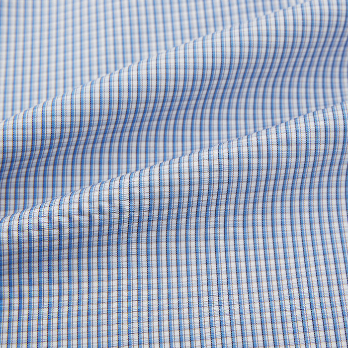Pale Blue Micro Graph Check Mayfair Shirt Image 5