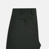 View 13 of product The Forest Green Henry B Trousers by Turnbull & Asser feature a minimalist straight-leg design in a wool/cashmere blend with belt loops and button closure, shown against a plain white background.