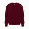 View 5 of product The Turnbull & Asser Burgundy Cashmere V-neck Jumper is shown on a white background.
