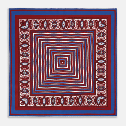 Red Dots and Paisley Silk Pocket Square Image 8