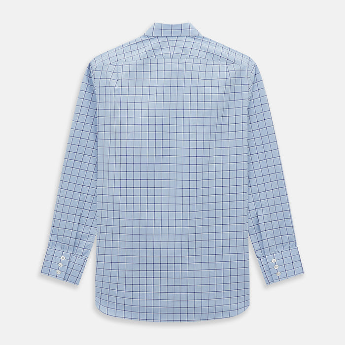 Blue and Navy Windowpane Mayfair Shirt Image 2