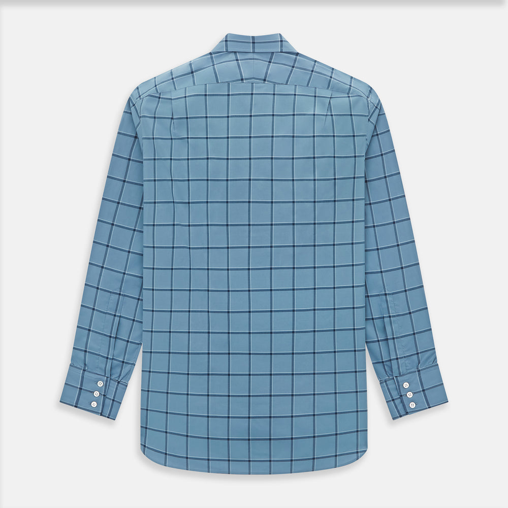 Steel Grey Grid Check Mayfair Shirt