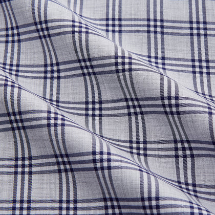 Grey Multi Check Cotton Tailored Fit Shelton Shirt