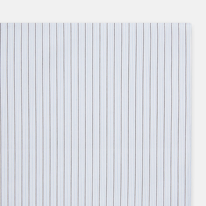 Hand Rolled Blue Multi Stripe Handkerchief Image 1