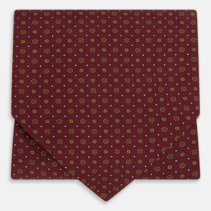 The Great Gatsby Burgundy Printed Silk Cravat