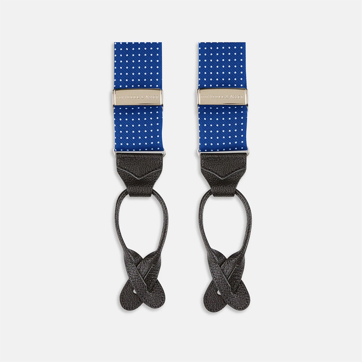 Image 4 of product Royal Blue Small Spot Adjustable Silk Braces