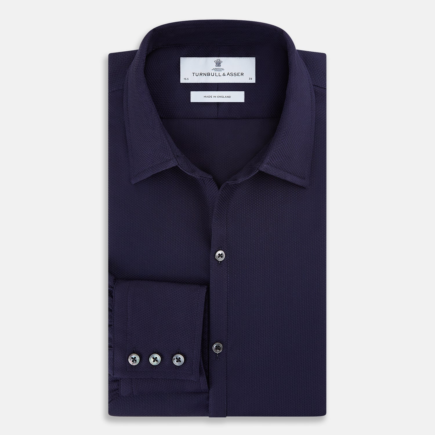 Navy Textured Windsor Shirt