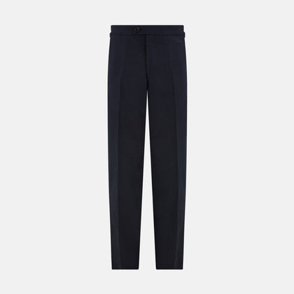 Navy Linen Henry Trousers Image 8