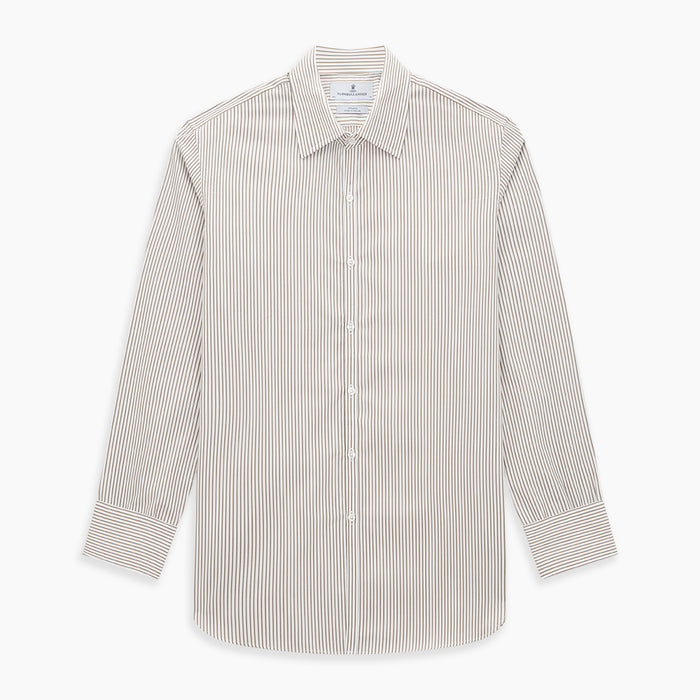Coffee Multi Stripe Westminster Shirt Image 8