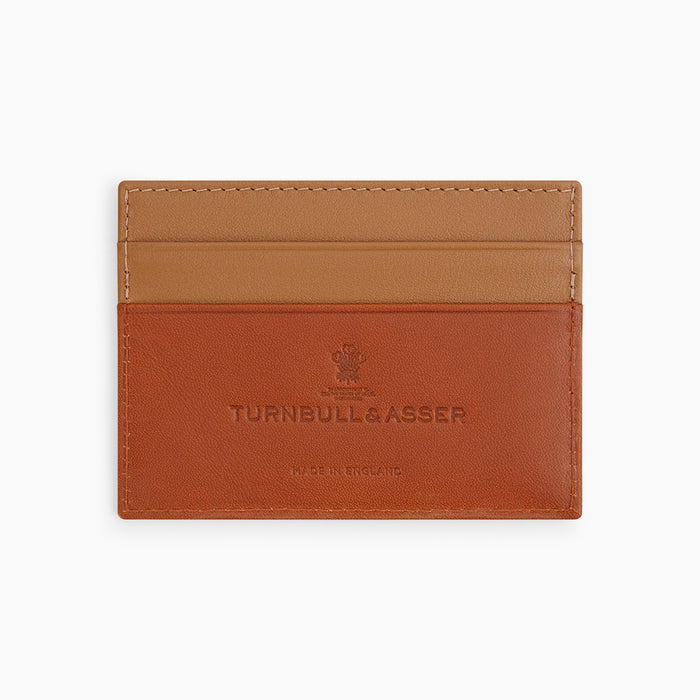 TAN LEATHER CARD CASE Image 2