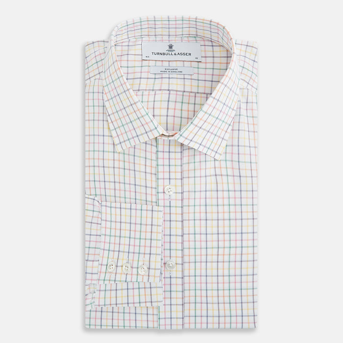 Rainbow Double Grid Check Mayfair Shirt Image 4