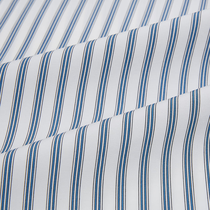 Blue Multi Wide Track Stripe Mayfair Shirt Image 5