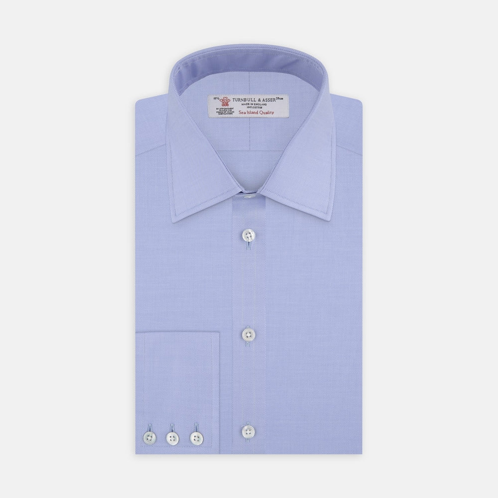 Blue Twill Sea Island Quality Cotton Fabric