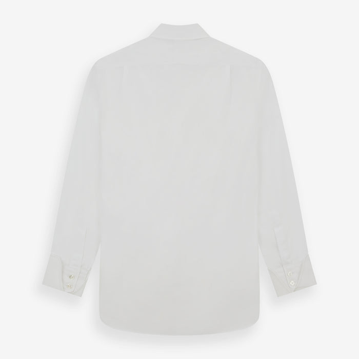 White Poplin Shirt With Regent Collar and 2-Button Cocktail Cuffs Image 2