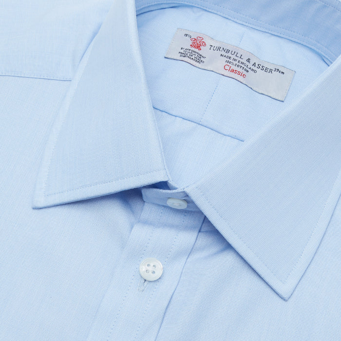 Light Blue End-on-End Shirt with T&A Collar and 3-Button Cuffs Image 4