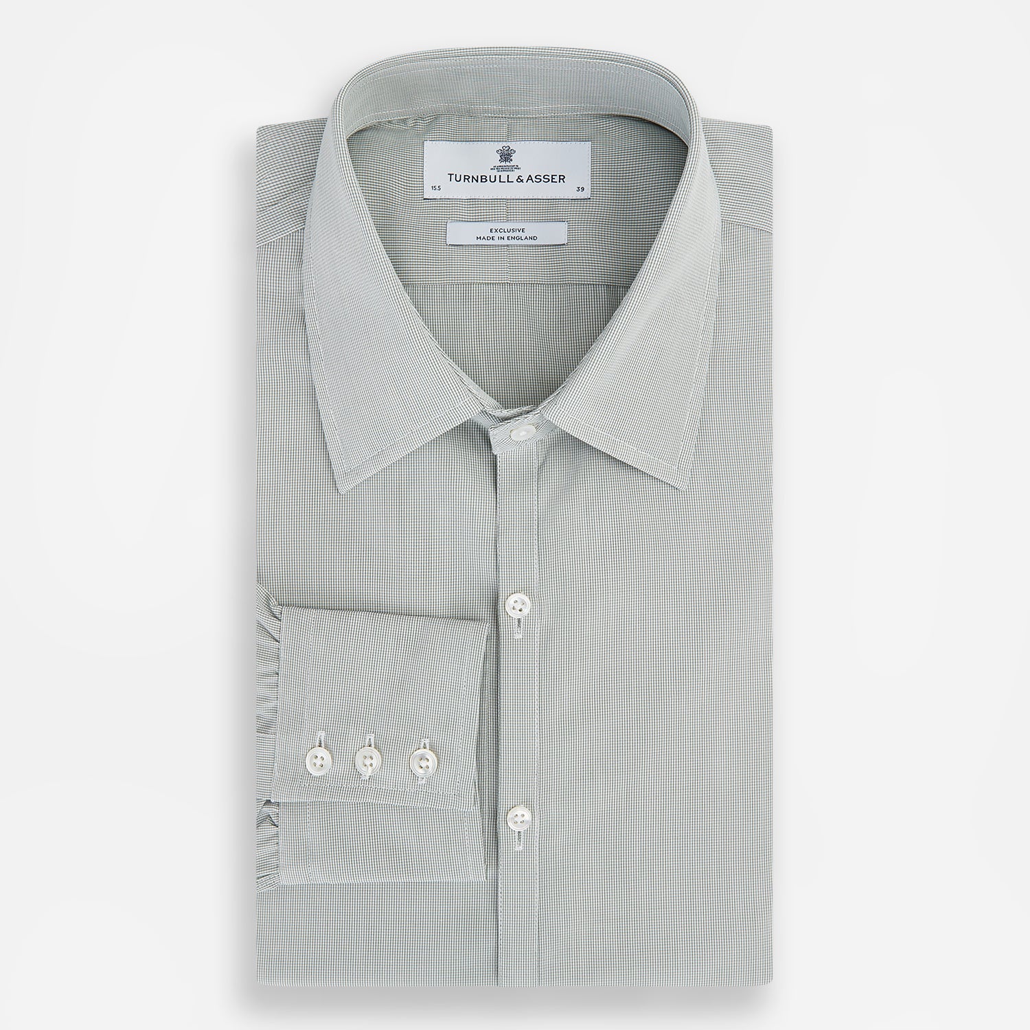 Image 5 of product Dark Green Micro Graph Check Westminster Shirt