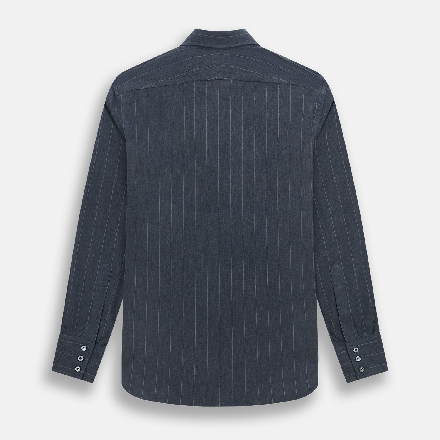 Navy Melange Wide Stripe Westminster Shirt