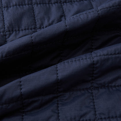 Navy Double-Breasted Quilted Gilet Image 3