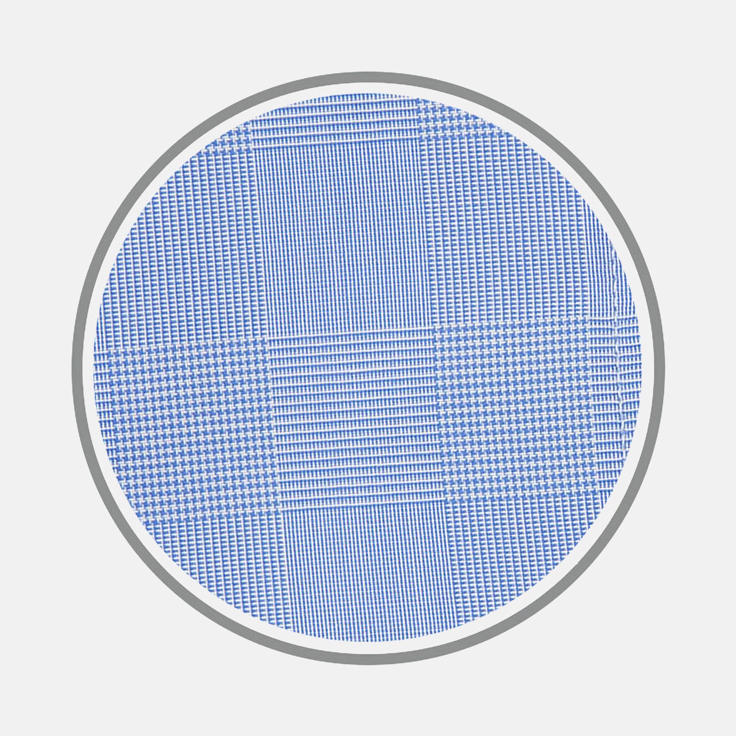Blue Prince of Wales Check Cotton Fabric
