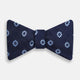 Navy and Sky Blue Motif Silk Bow Tie