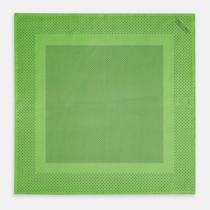 Fern Green Dot Silk Pocket Square Image 3