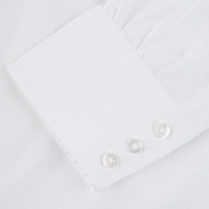 Sea Island Cotton Classic Fit White Shirt Image 3